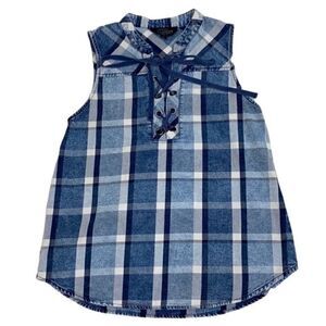 Sweet Wanderer Denim Sleeveless Top(Size Small)